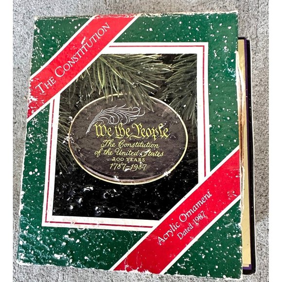 VTG 1987 We The People Hallmark Ornament The Constitution 200 Years Acry… - Picture 1 of 12